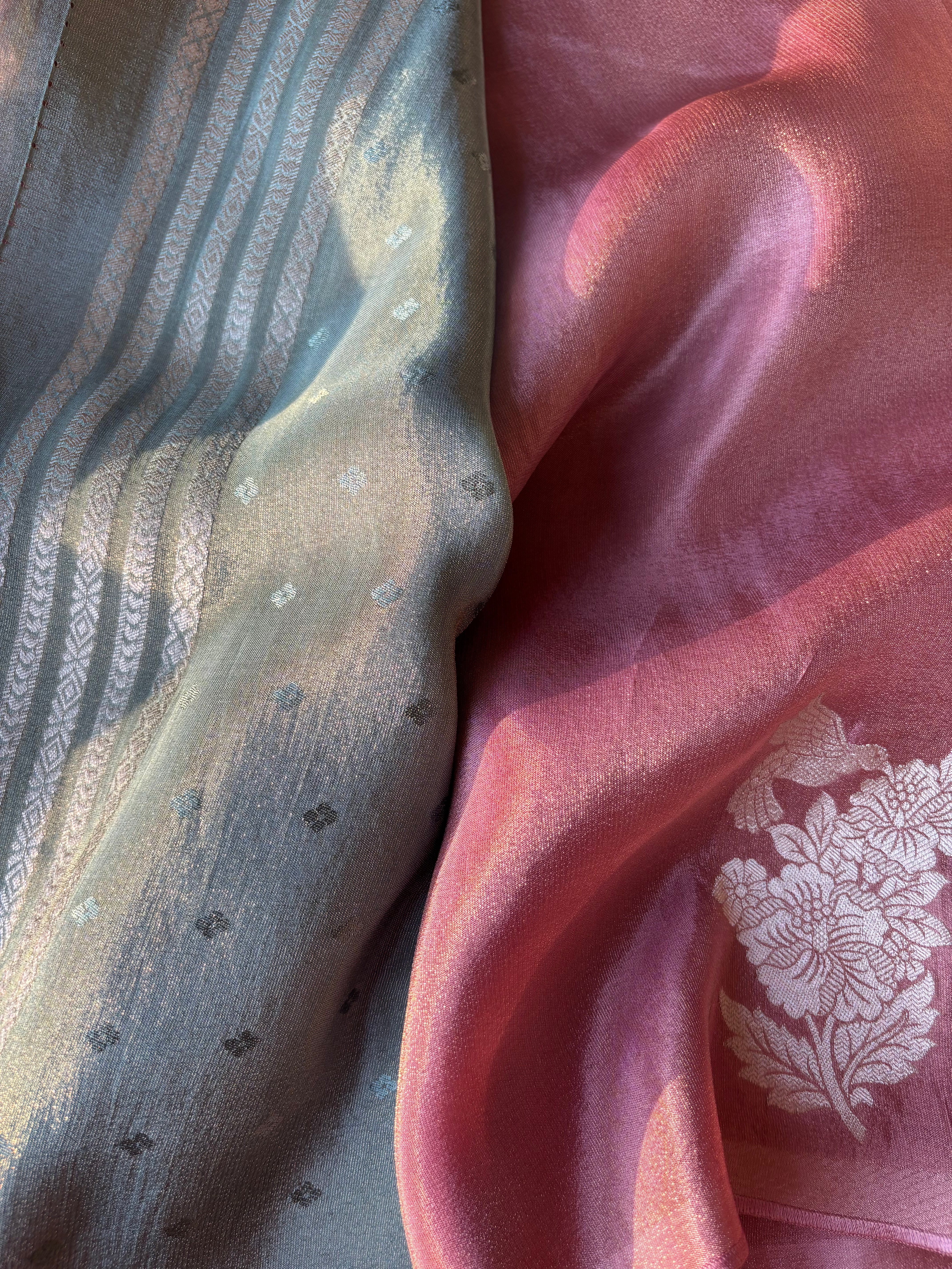 Lavender tissue sarees